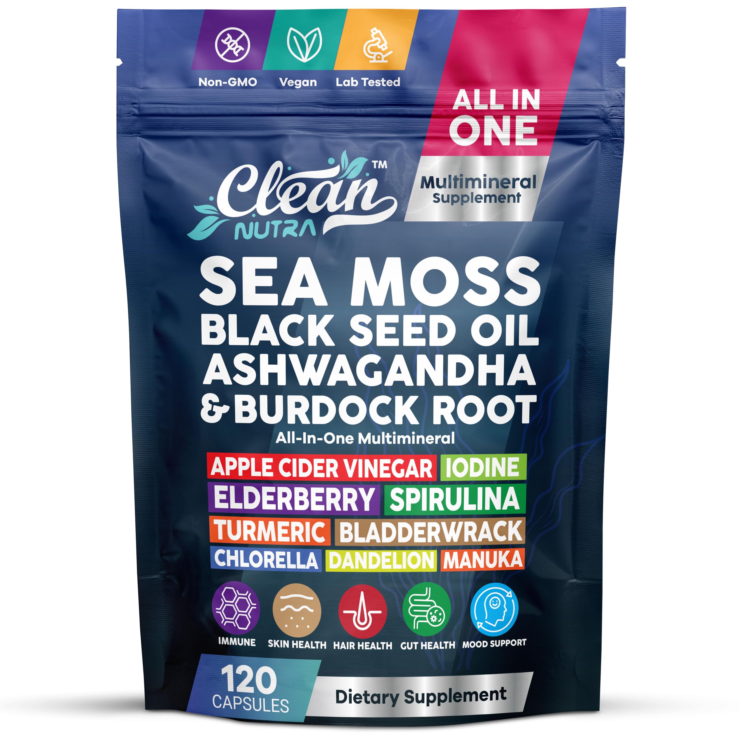 Clean Nutraceuticals sea moss bottle ready for daily wellness rituals