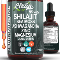 Clean Nutraceuticals Shilajit liquid drops bottle pour for convenient daily use