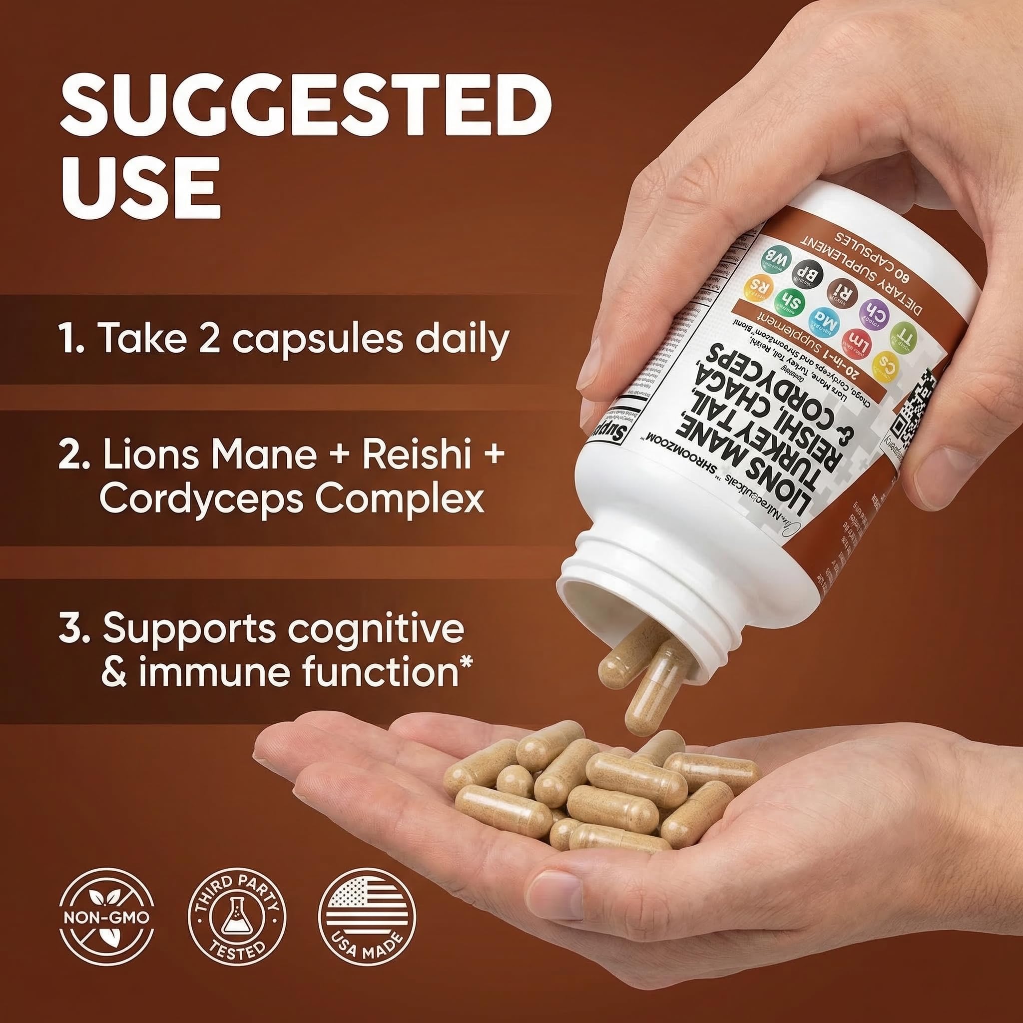 Capsules in hand convey on-the-go supplement convenience