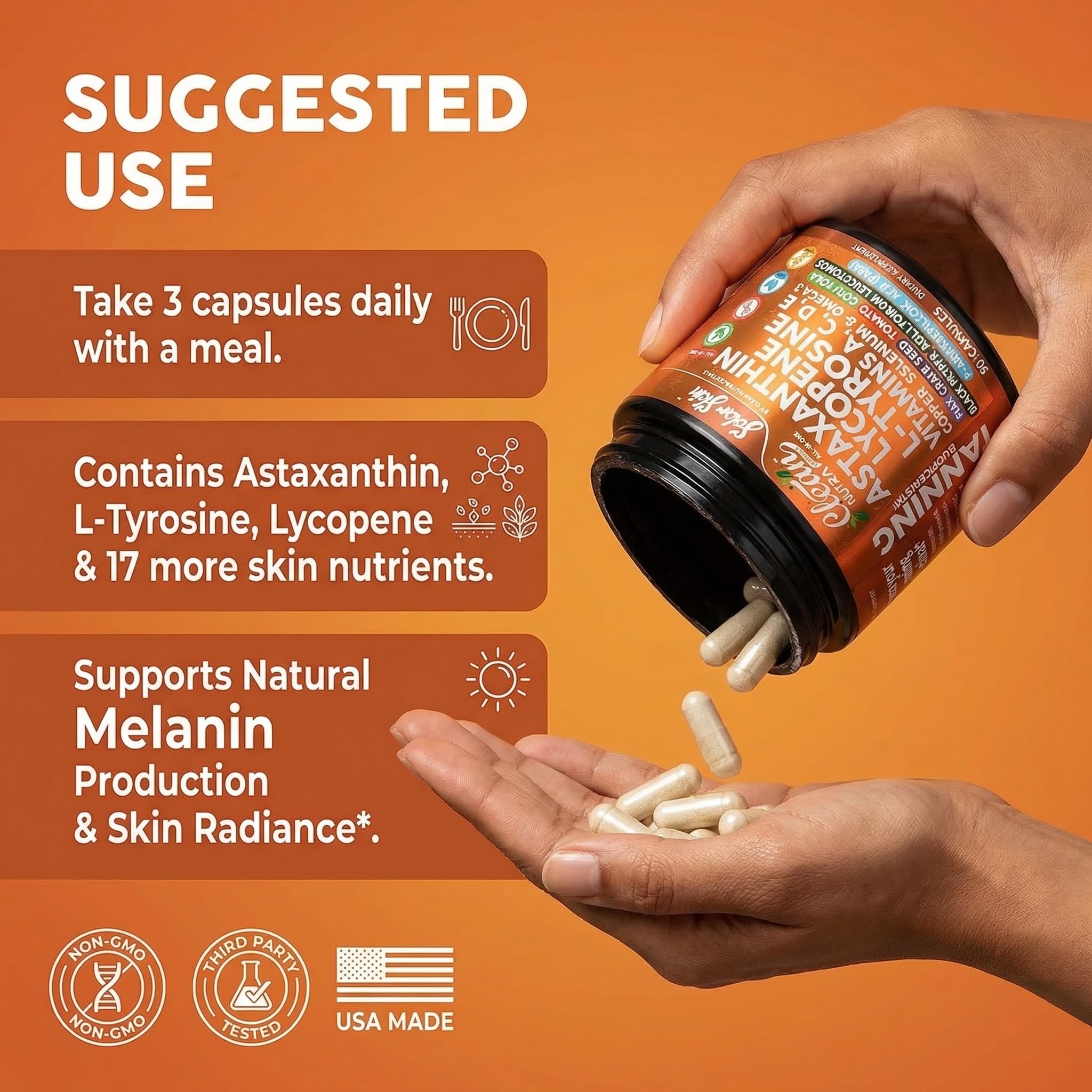 Premium packaging hints at copper and beta-carotene blend