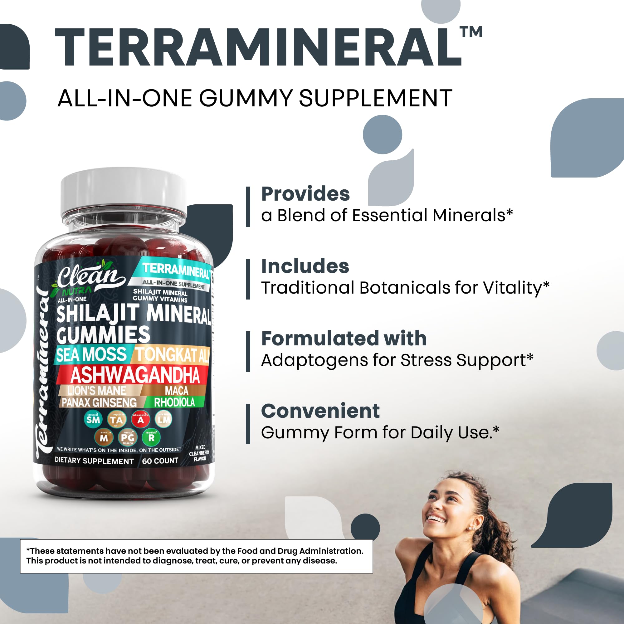 Clean Nutraceuticals Terramineral Maca Root Gummies pack for vitality