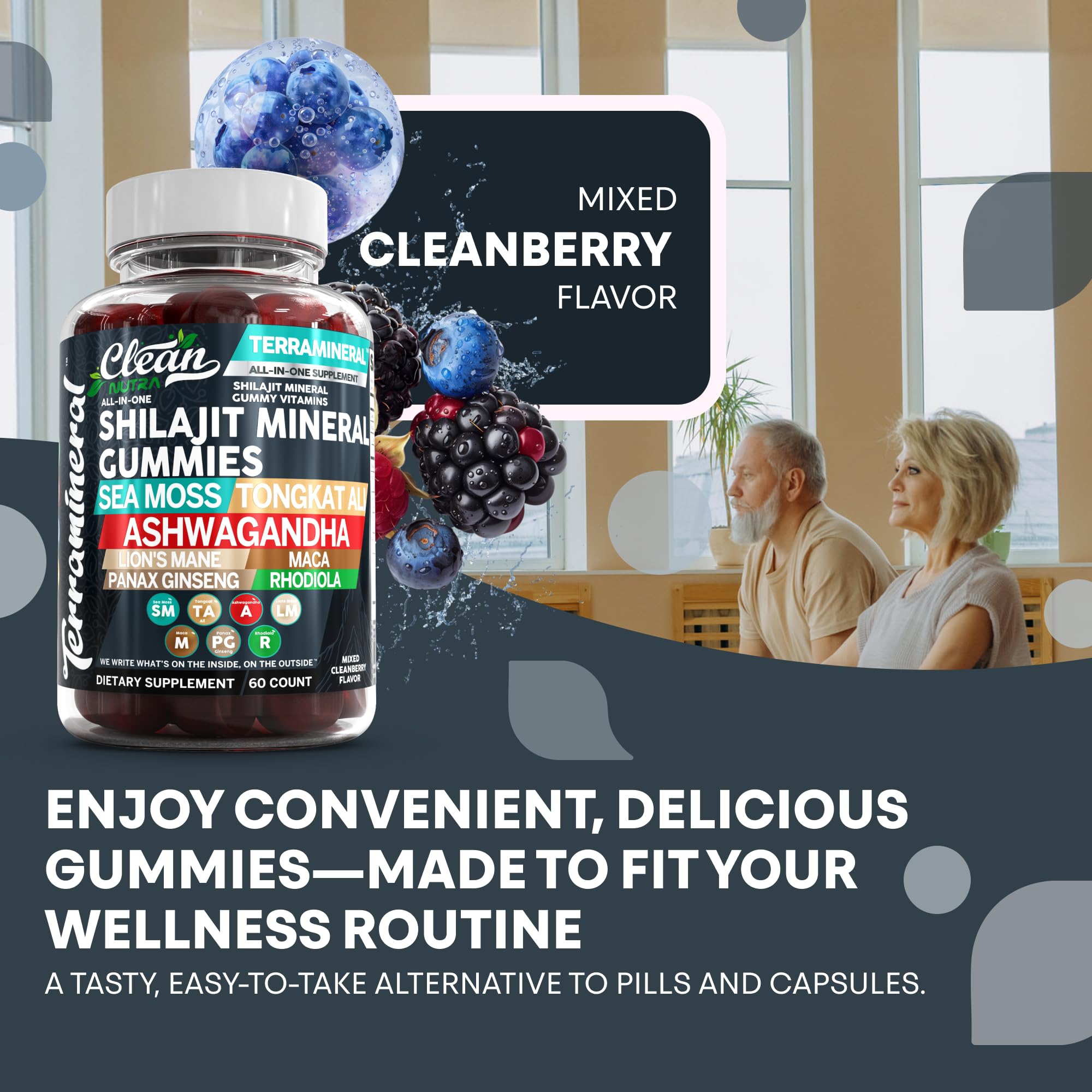 Clean Nutraceuticals Terramineral Panax Ginseng Gummies bottle resilience