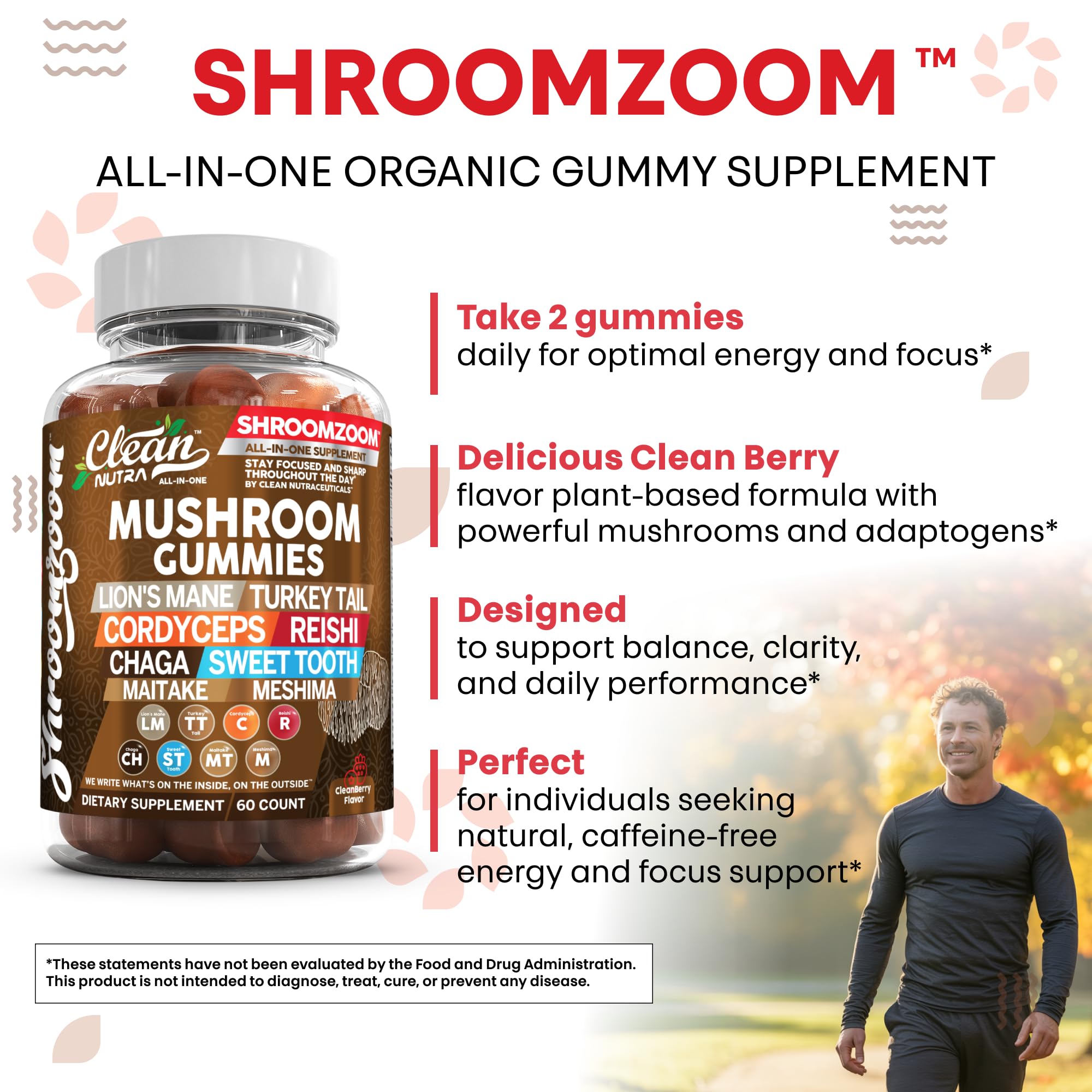 Clean Nutraceuticals Tremella gummies promote hydration and moisture retention.