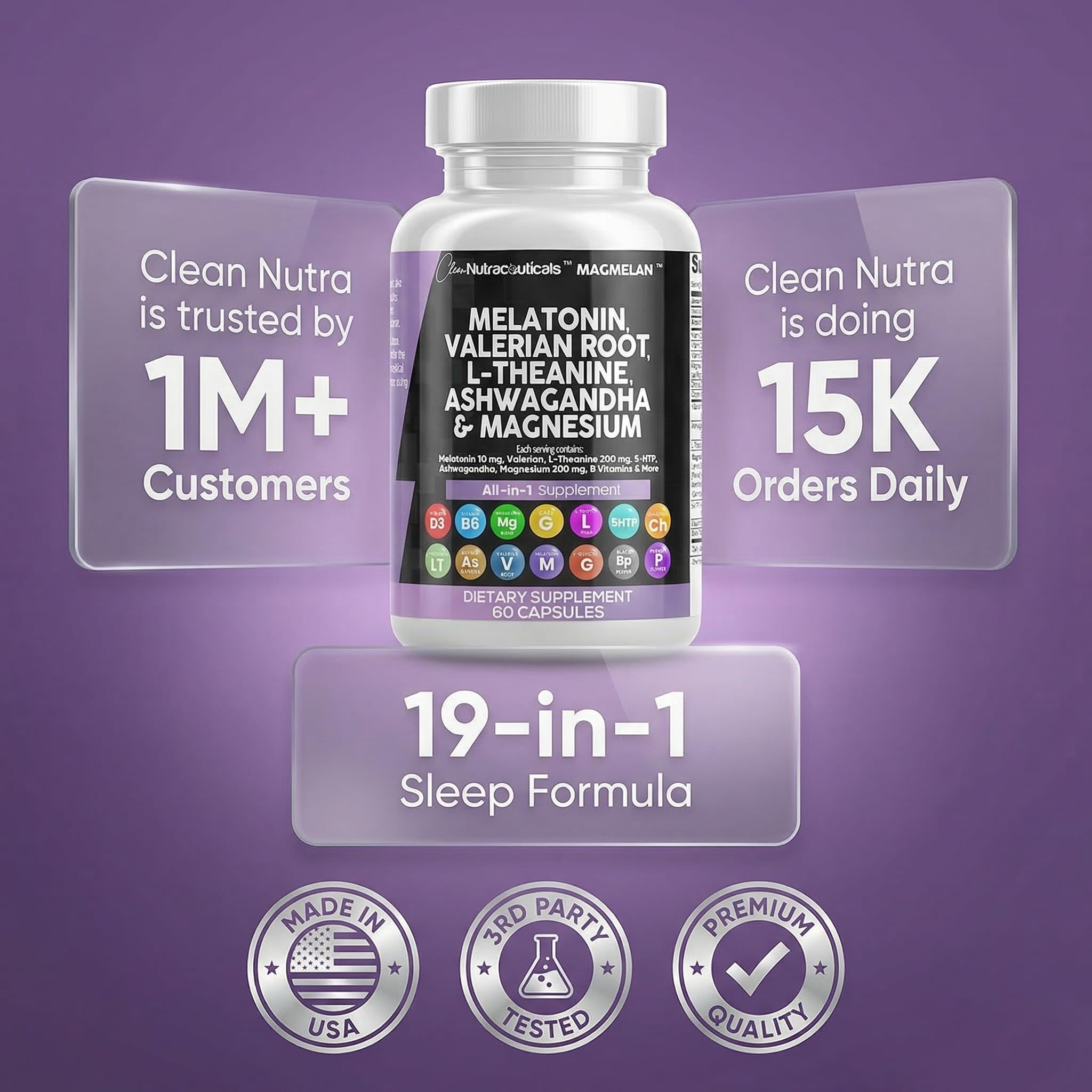 Clean Nutraceuticals Capsule close-up shows two-capsule daily dose