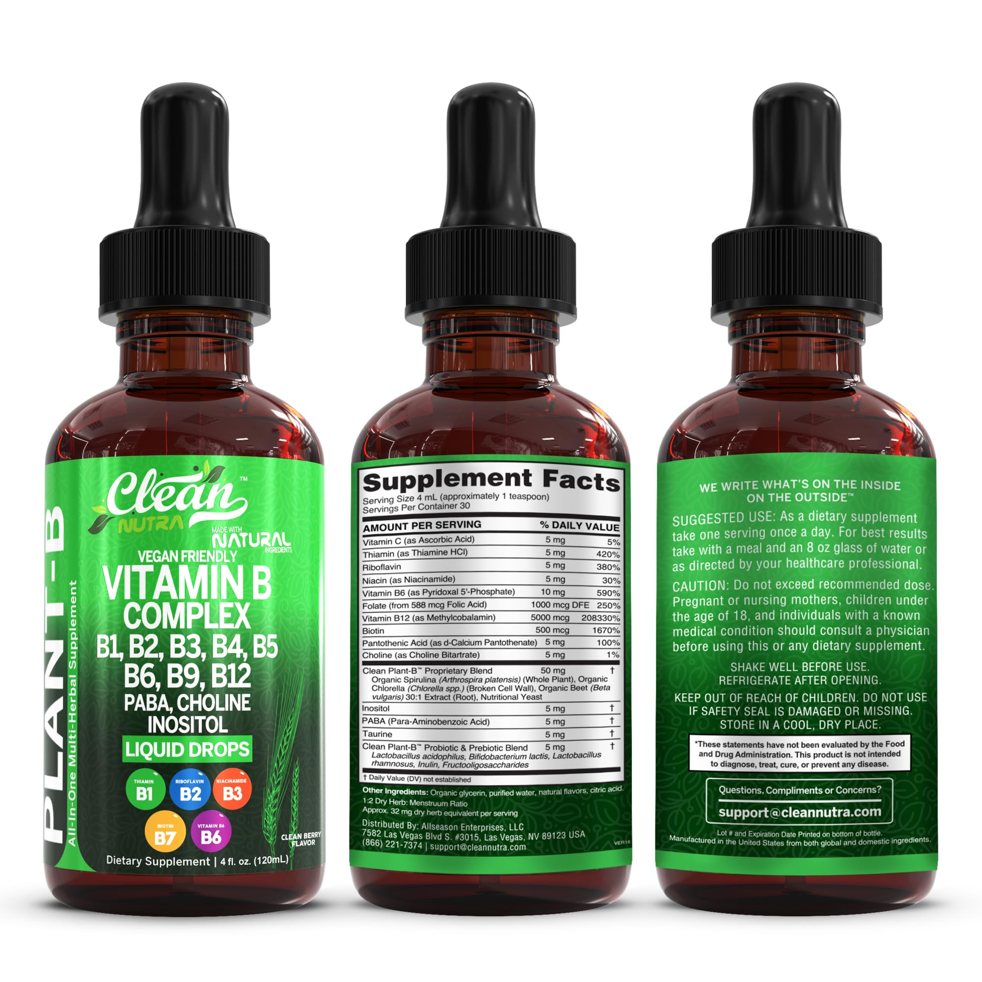 Kitchen-counter setup with Vitamin B Complex Drops within reach during meals