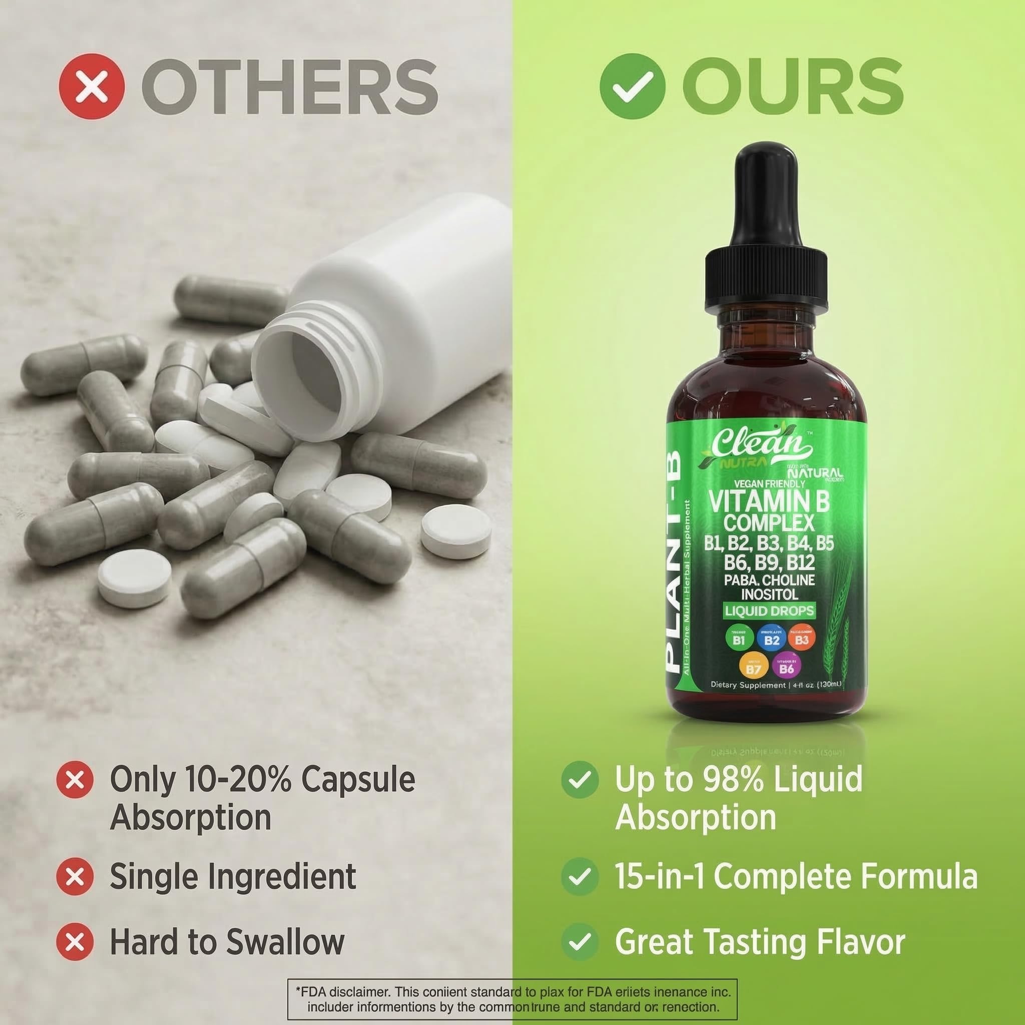 Probiotic blend in Vitamin B Complex Drops supporting digestive comfort