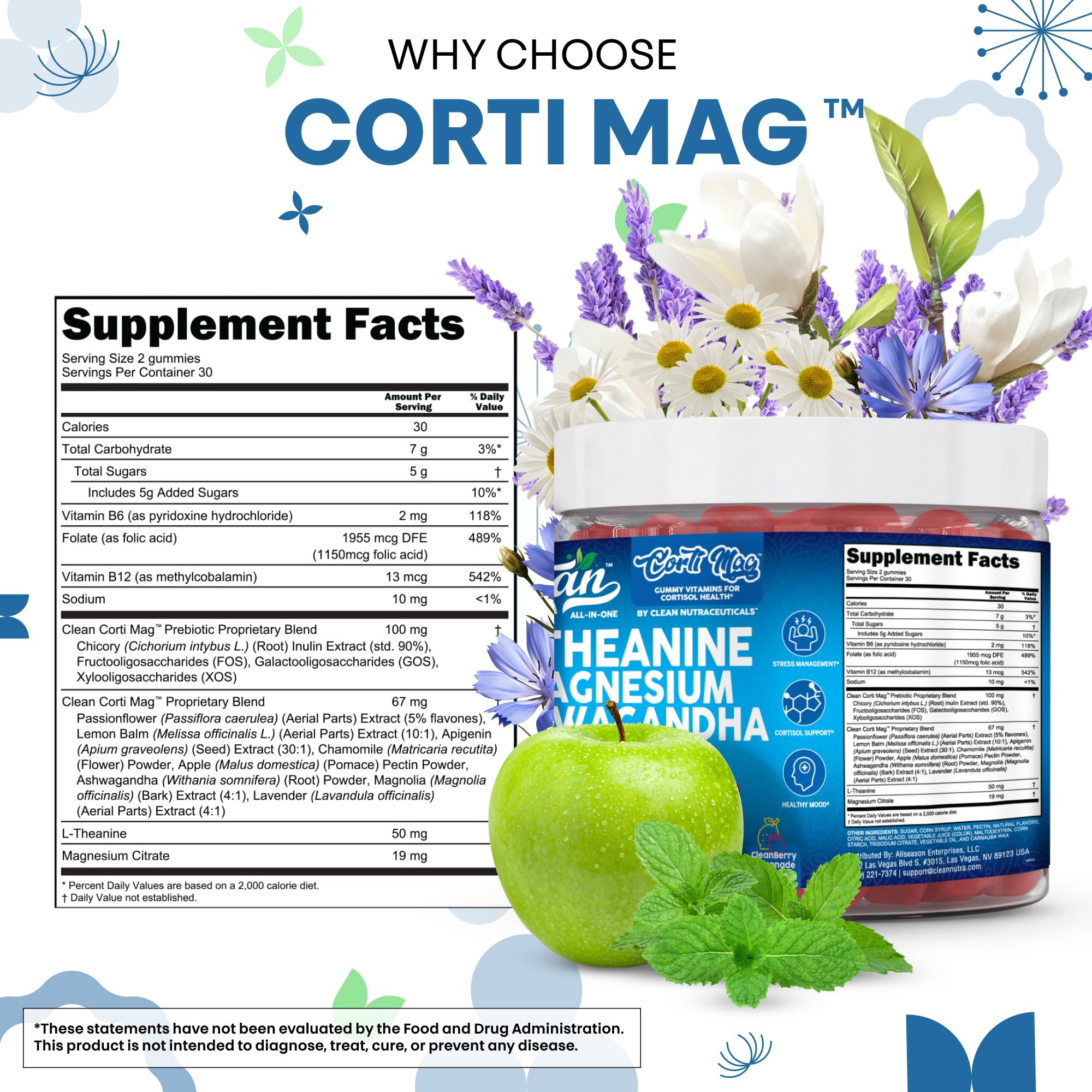 Clean Nutraceuticals Vitamin B6 gummies pack promoting mood and energy balance