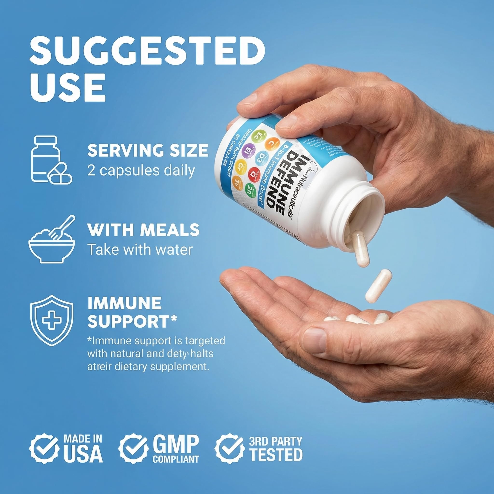 Clean Nutraceuticals vitamin C 1000mg capsule for daily immune support