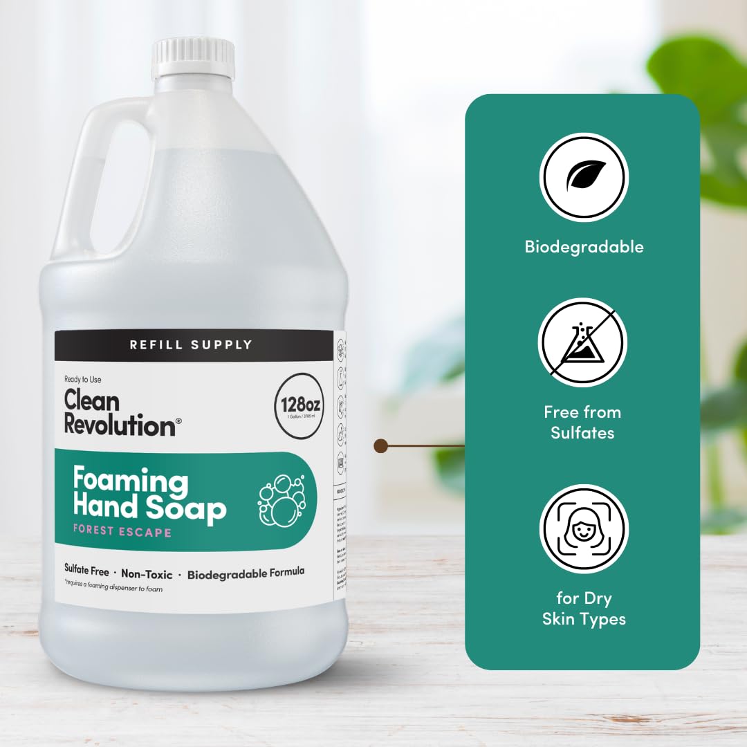128-ounce refill gallon from Clean Revolution for multiple uses.