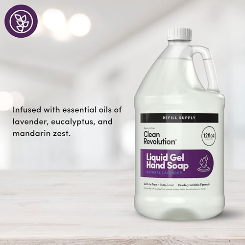 Clean Revolution lavender hand soap bubbles-dispense creates rich lather
