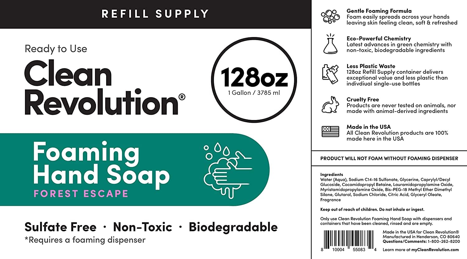 Recyclable packaging from Clean Revolution emphasizing eco-friendly design.