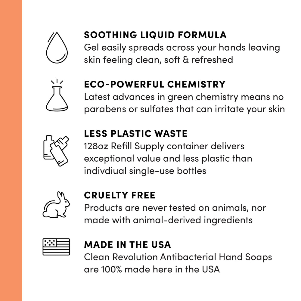 Eco-friendly refill packaging by Clean Revolution supports waste reduction.