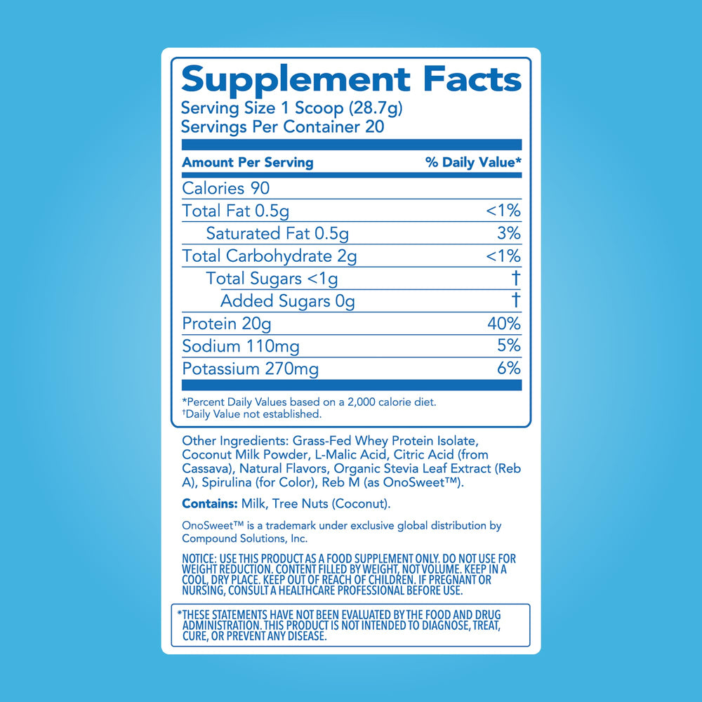 Clean Simple Eats Clear Protein Blue Bahama shaker on the go for easy mixing