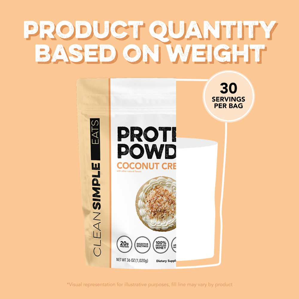 Clean Simple Eats whey coconut cream label closeup, shows clean ingredients