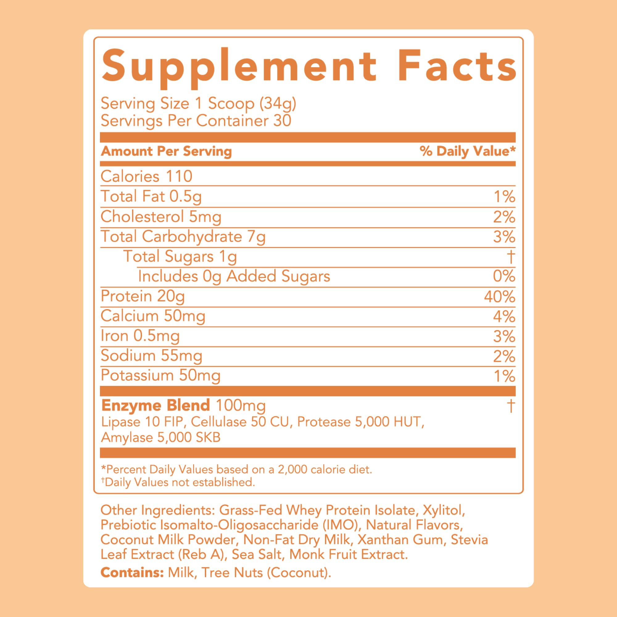 Clean Simple Eats whey coconut cream shake glass, smooth post-workout drink
