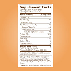 Clean Simple Eats digestible enzymes label close-up, highlighting gentle digestion support with every serving.