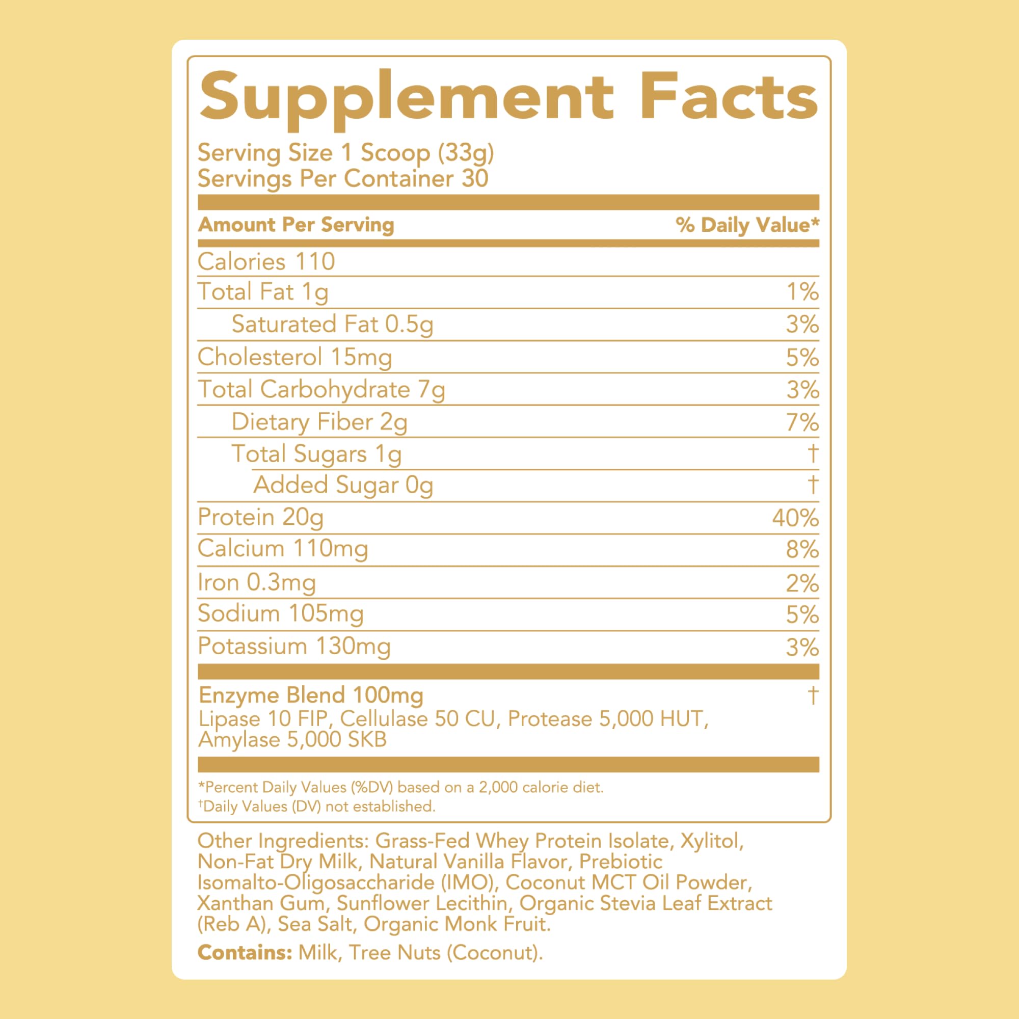 Digestive enzymes label suggests gentle digestion during workouts and busy days