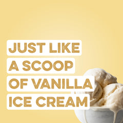 Front view of the Simply Vanilla tub highlighting 20 g protein per serving