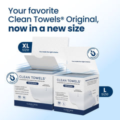 Clean Skin Club Clean Towels compact dry design for on-the-go facial care