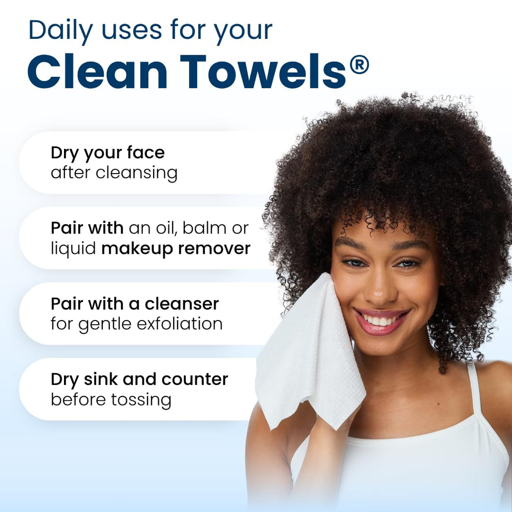 Clean Skin Club Clean Towels XL eczema-association accepted badge signals care