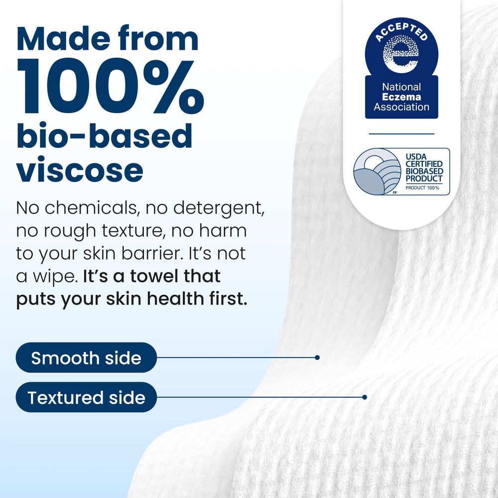 Clean Skin Club Clean Towels XL ultra-soft fibers feel gentle on skin
