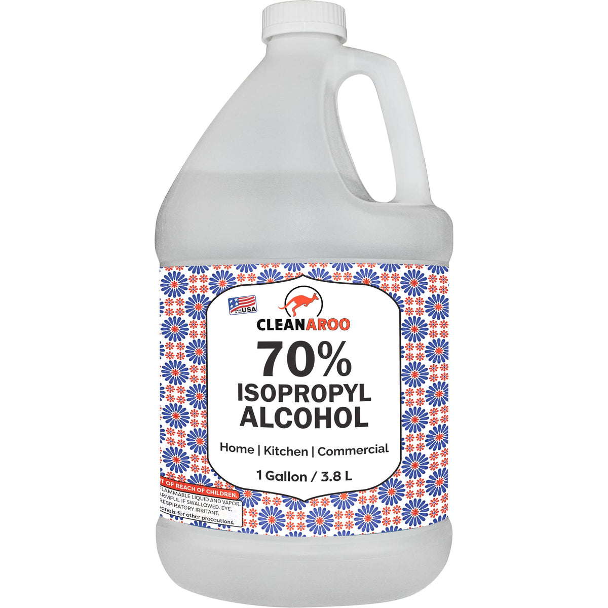 Cleanaroo Isopropyl Alcohol 70% bottle front showing clear solvent and labeling