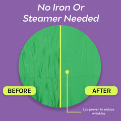 Close-up showing CleanBoss softening fabrics and reducing static cling