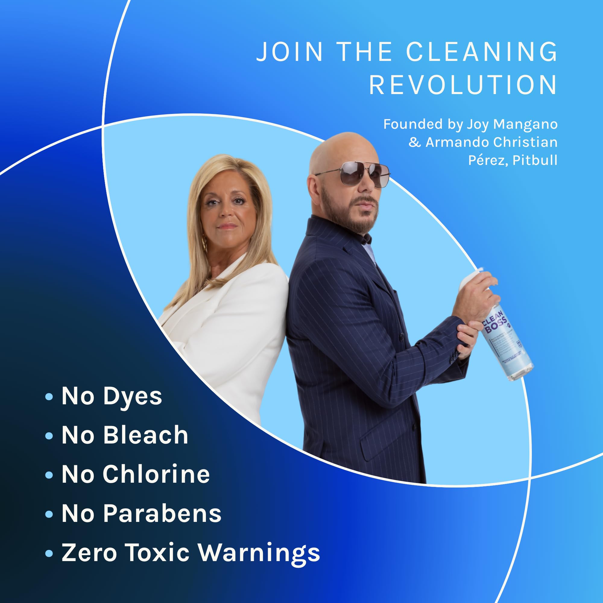 CleanBoss hard-soft-surfaces-clean on countertops, glass, and fabrics.