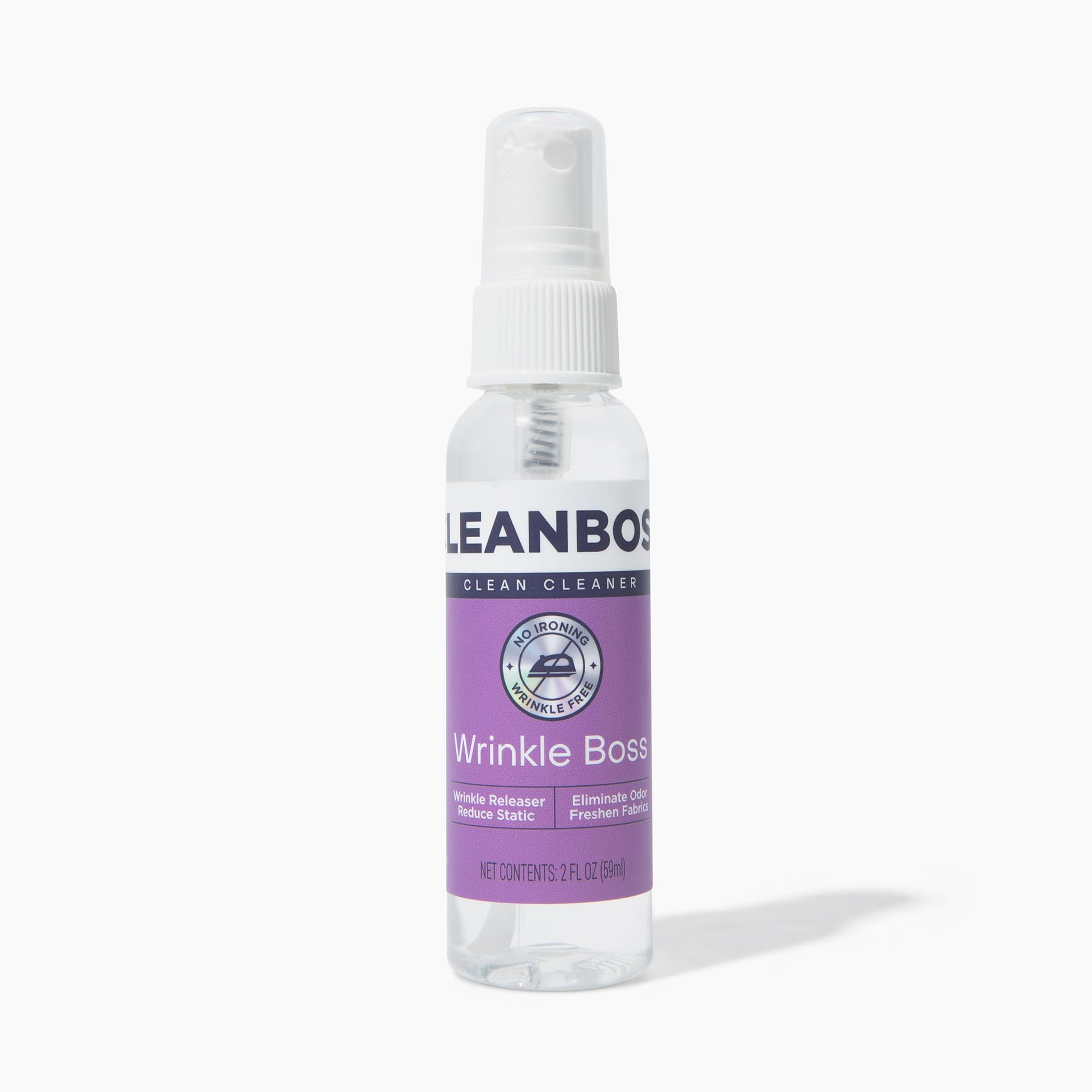 Two-bottle CleanBoss set with mini travel size for packing