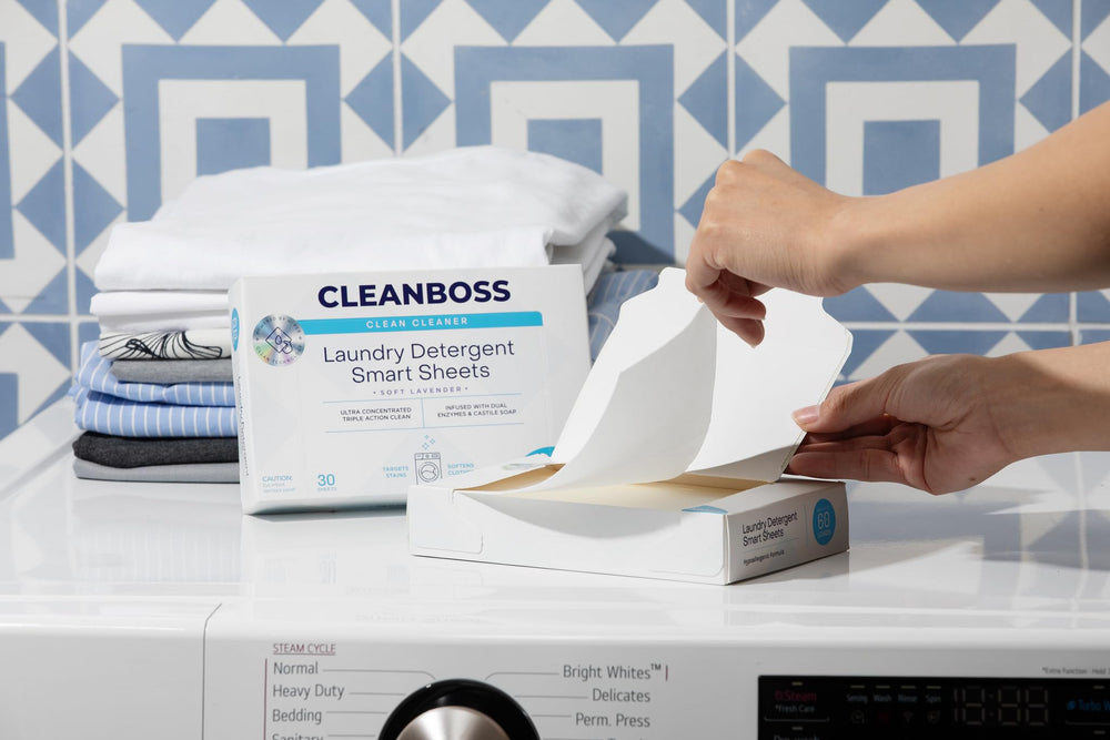 CleanBoss keeps whites bright and colors rich for vibrant garments.