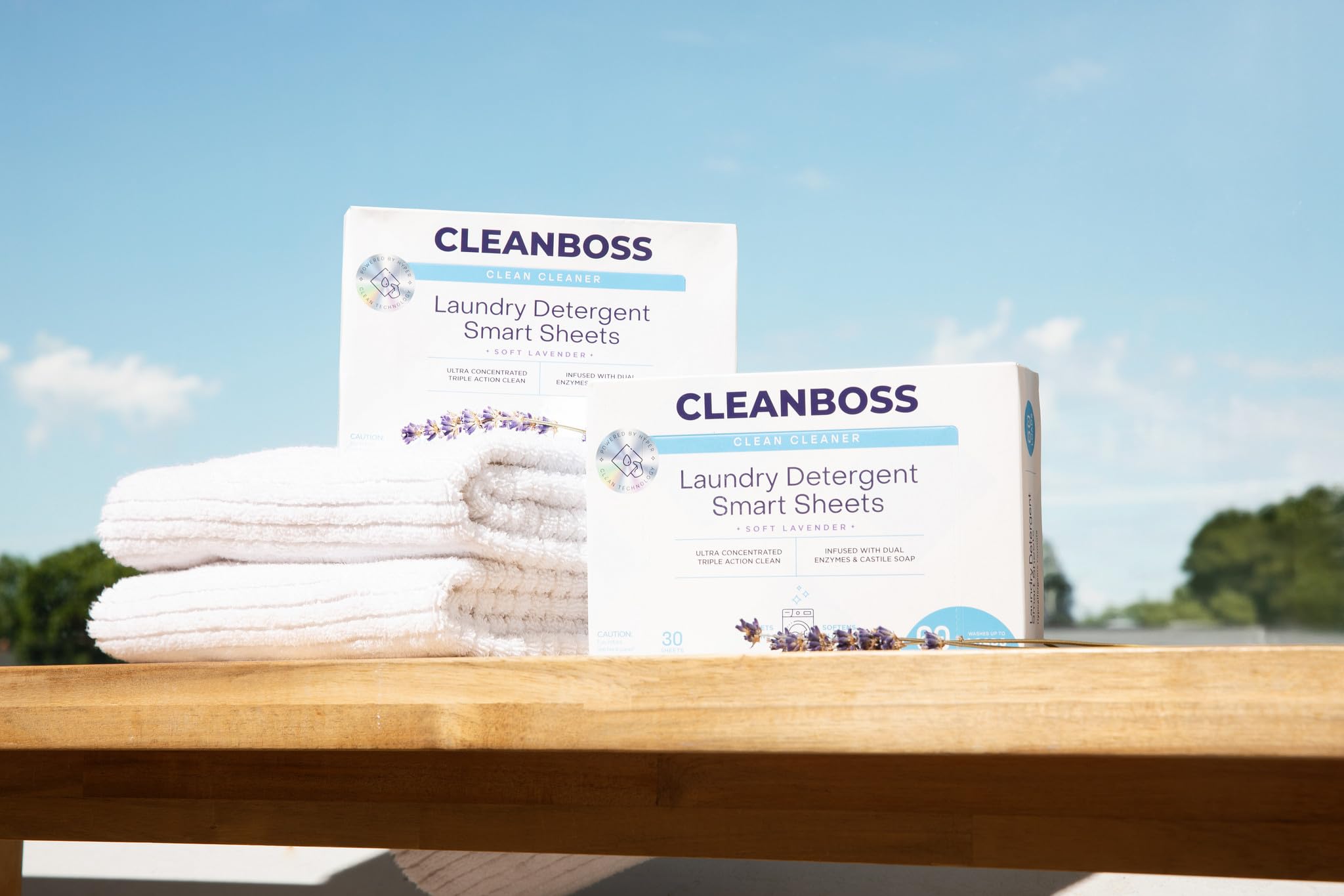 CleanBoss sheets remove tough stains with dual enzymes and castile soap.