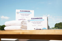 CleanBoss sheets remove tough stains with dual enzymes and castile soap.