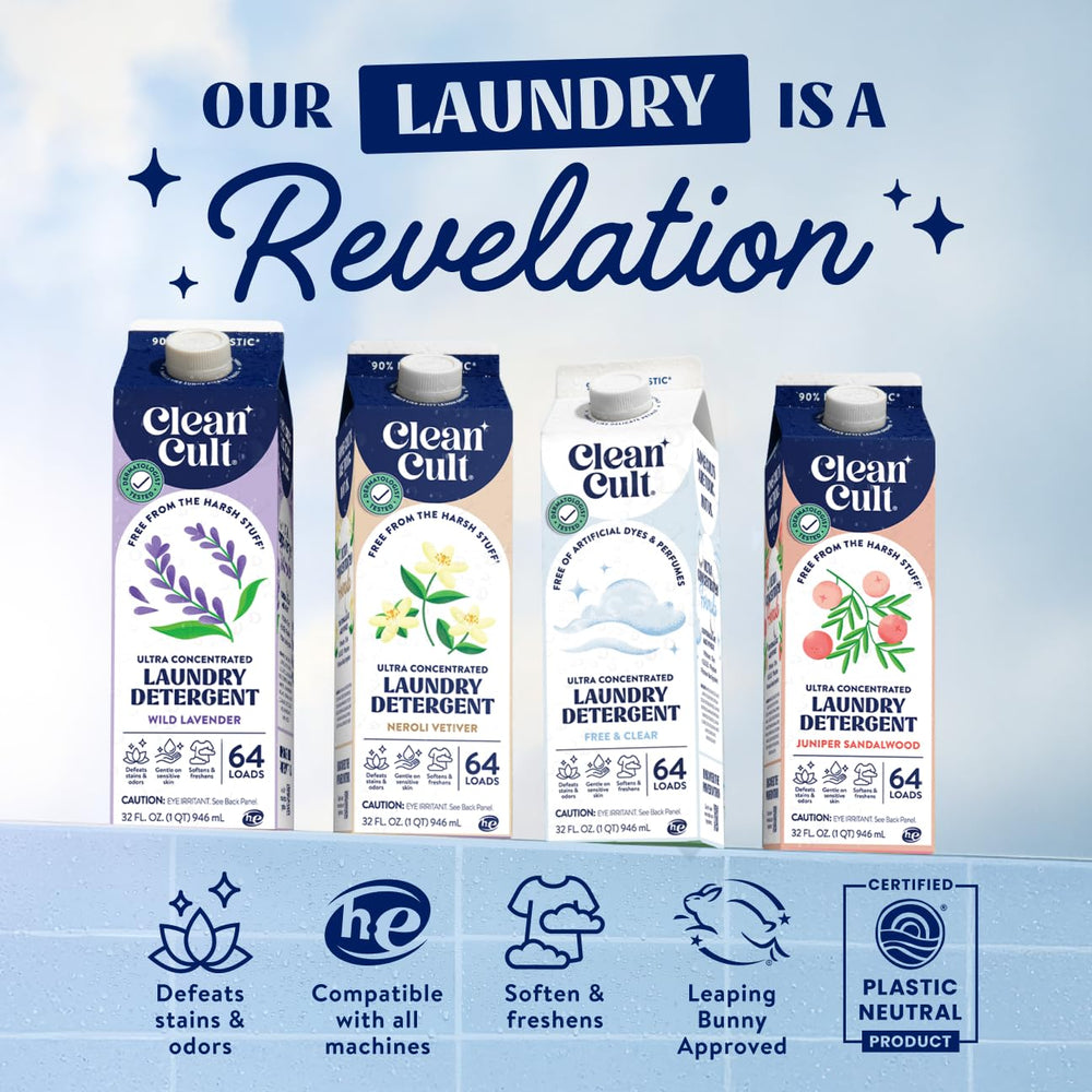Cleancult half-ounce dispense enables efficient 64-load use.