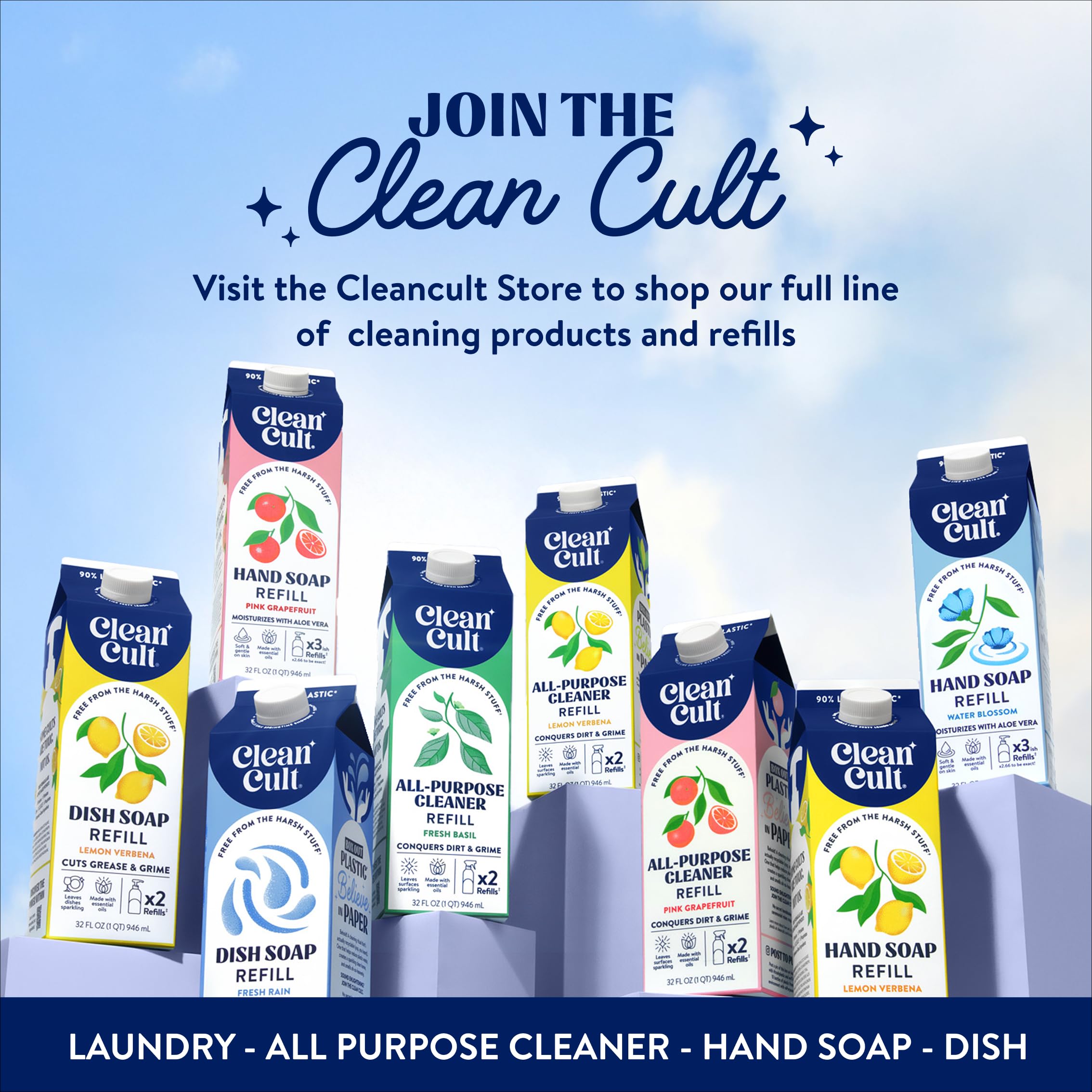 Cleancult Water Blossom refill in use, illustrating easy refill and routine integration.