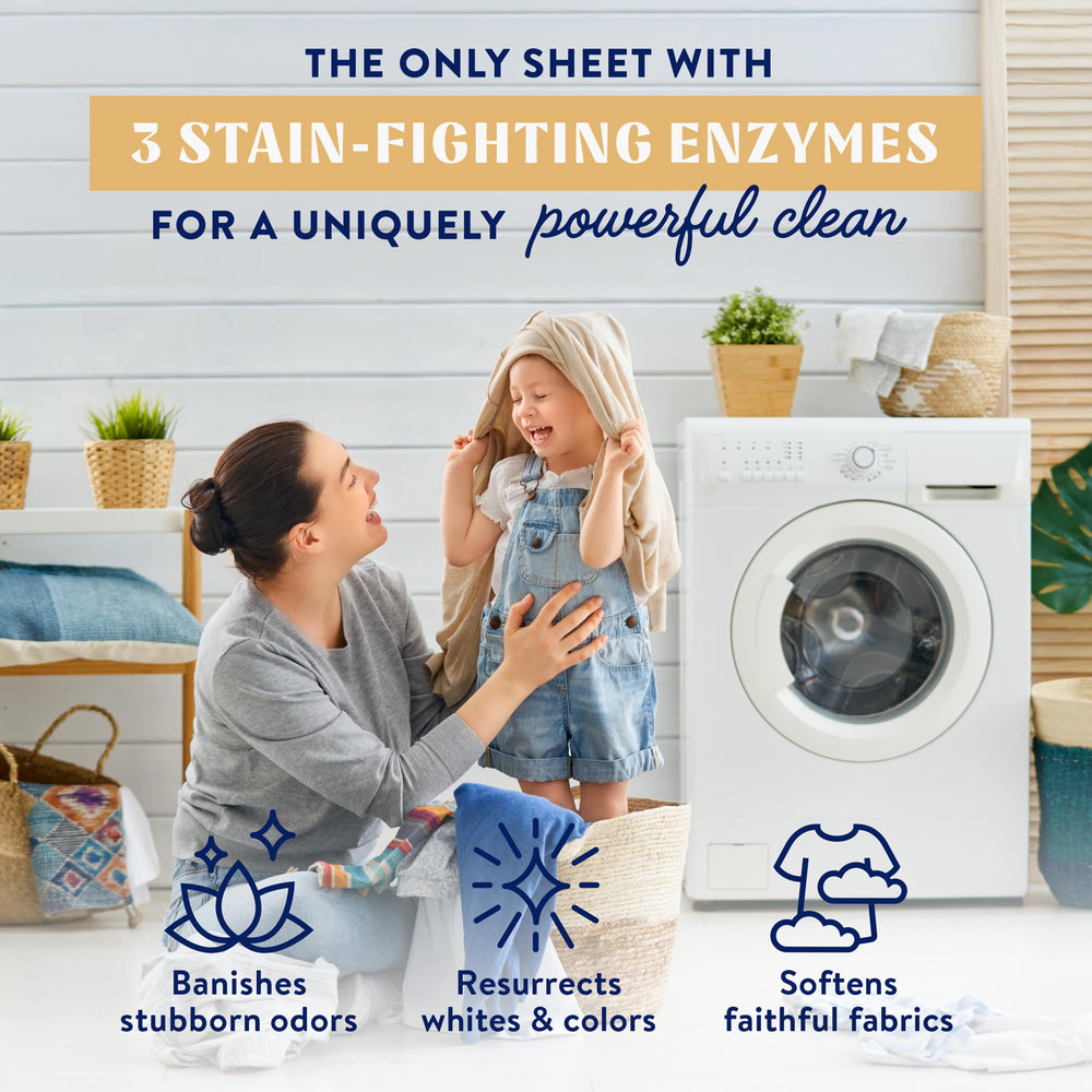 Cleancult sheets dissolving in water showing fast stain fighting action.