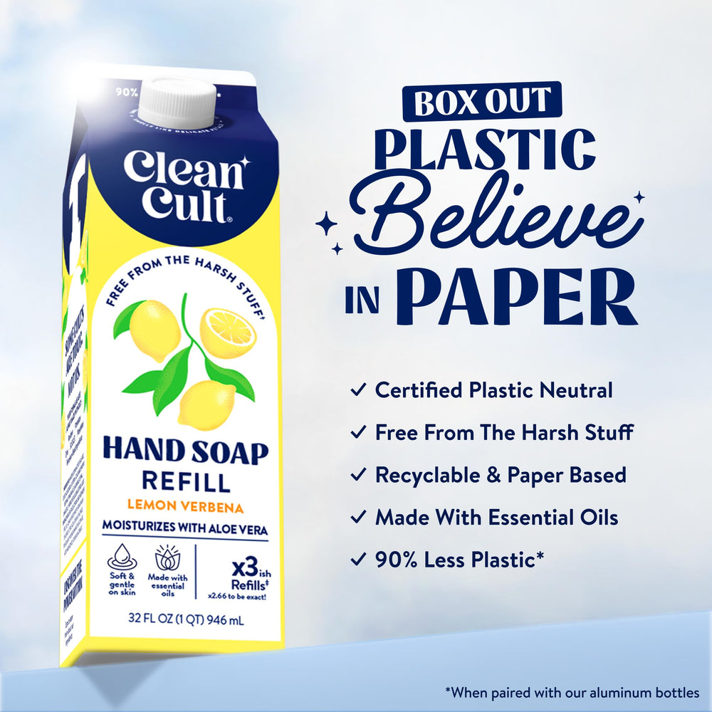 Cleancult paper-based packaging for the refill showcases sustainable packaging choice