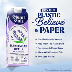 CleanCult Eco Packaging recyclable paper-based refill reduces plastic waste