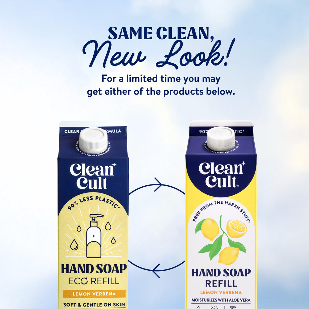 Recyclable packaging label emphasizes the product's eco-conscious packaging