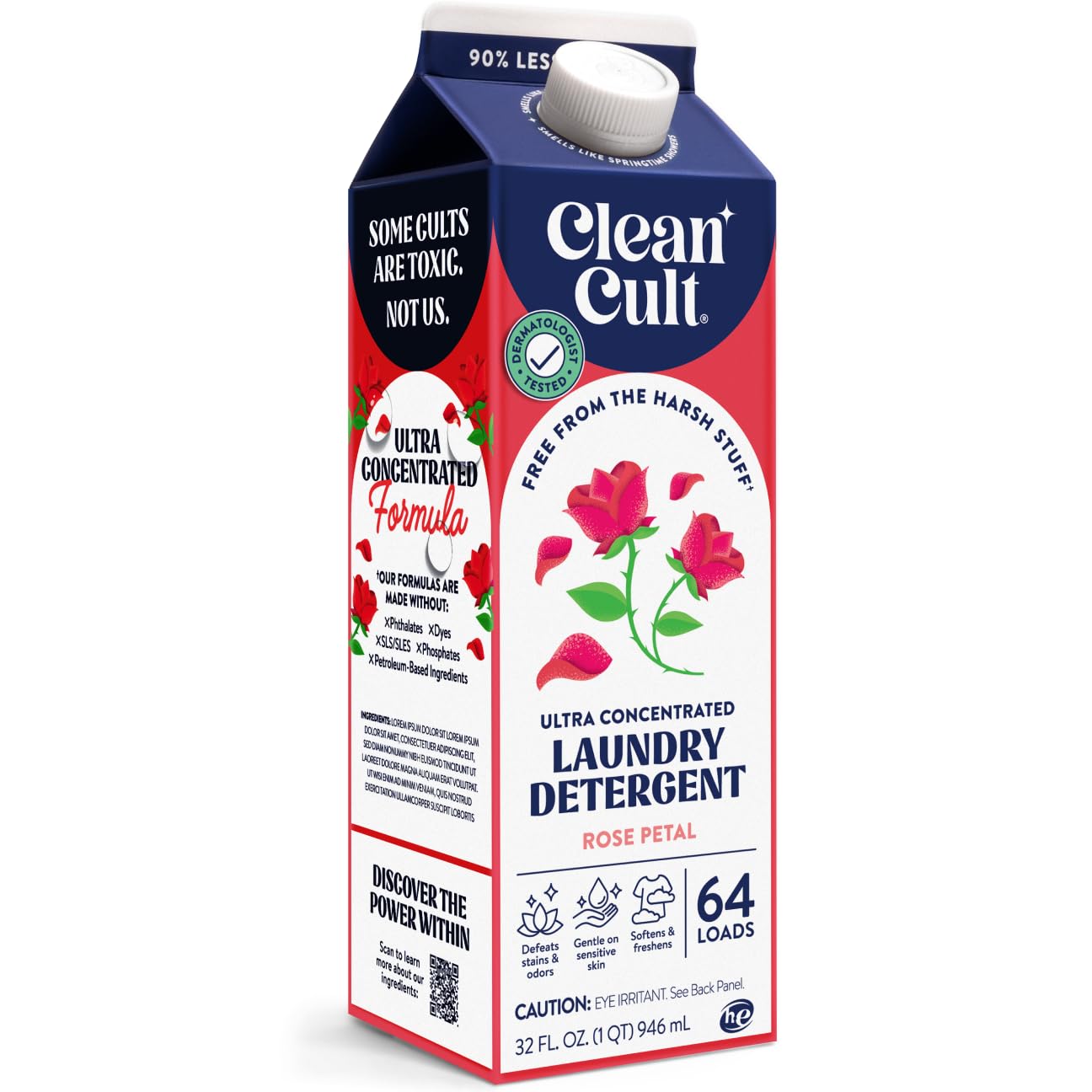 Cleancult bottle pour demonstrates precise dosing for effective cleaning.