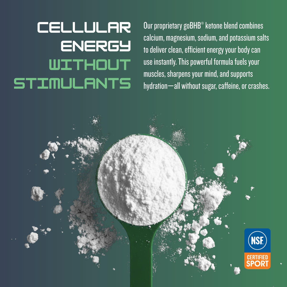CleanForm Nutrition goBHB electrolyte solution in glass supports training hydration.