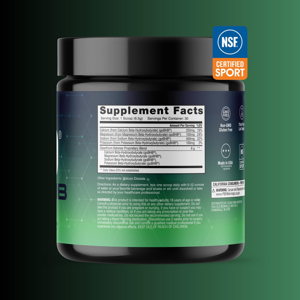 CleanForm Nutrition goBHB endurance training scene for sustained performance.