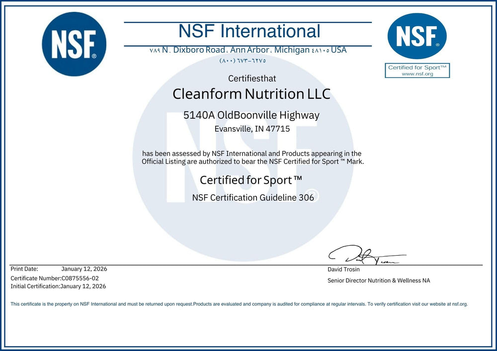 CleanForm goBHB neutral flavor mix in glass for versatile fueling.
