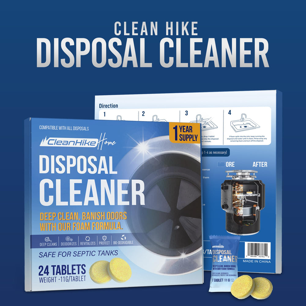 CleanHike tablet dissolving showing foam action for deep cleaning
