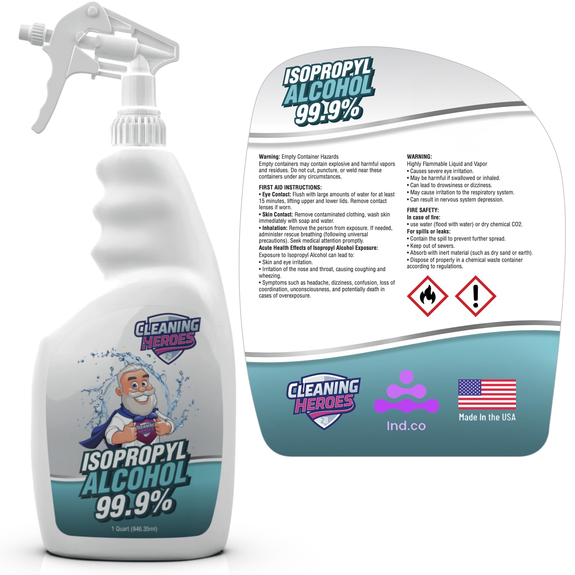 Cleaning Heroes 99% IPA cleans phones and devices without leaving streaks