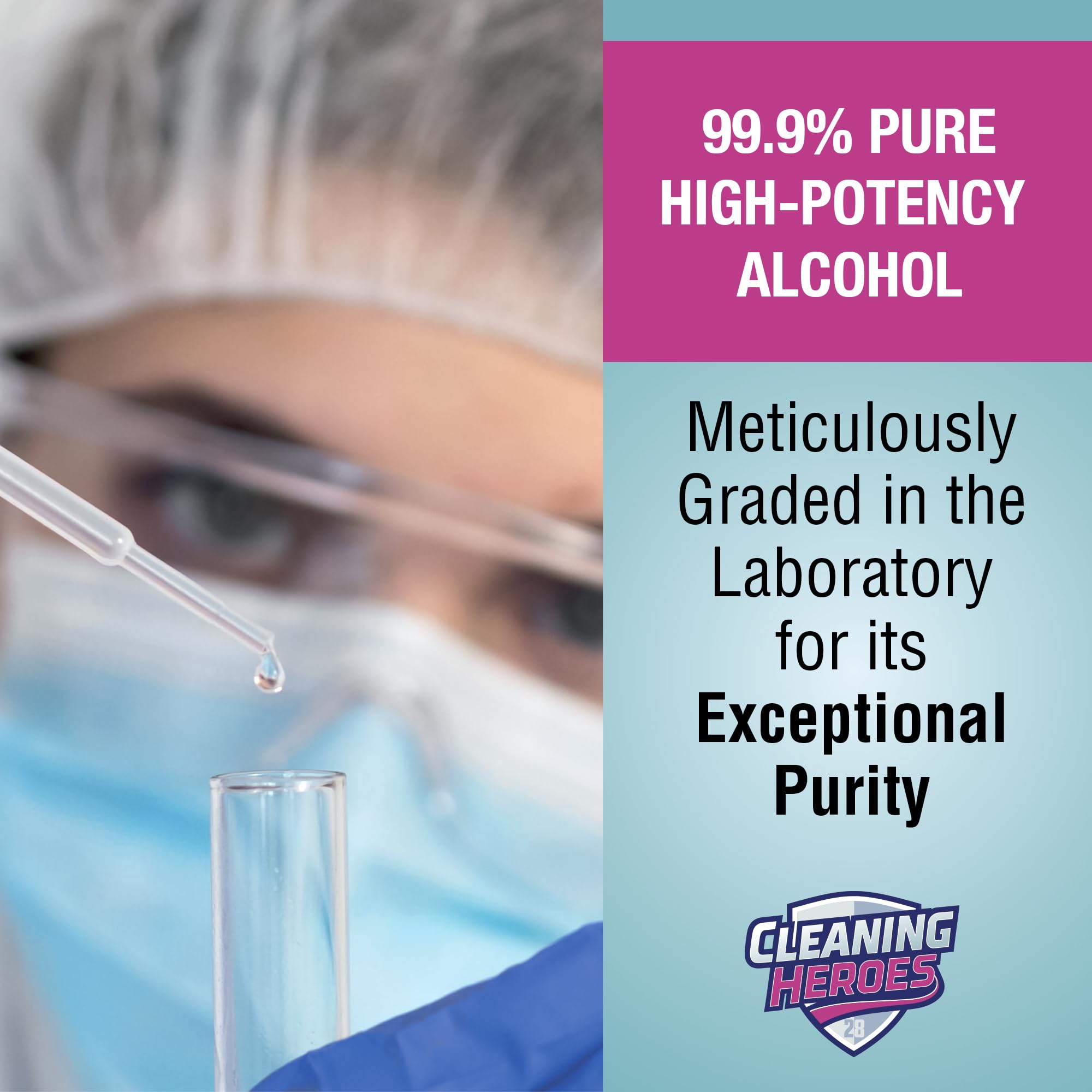 Cleaning Heroes 99.9% IPA with high purity for rigorous hygiene