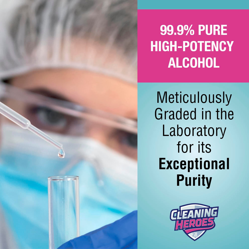 Cleaning Heroes 99.9% IPA with high purity for rigorous hygiene
