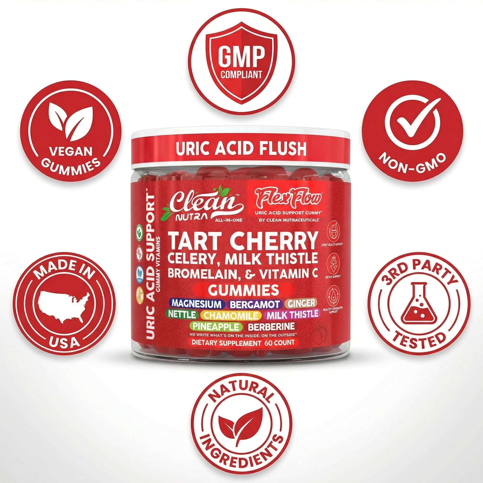 Berberine and quercetin blend noted for antioxidant-rich composition in Clean Nutra.