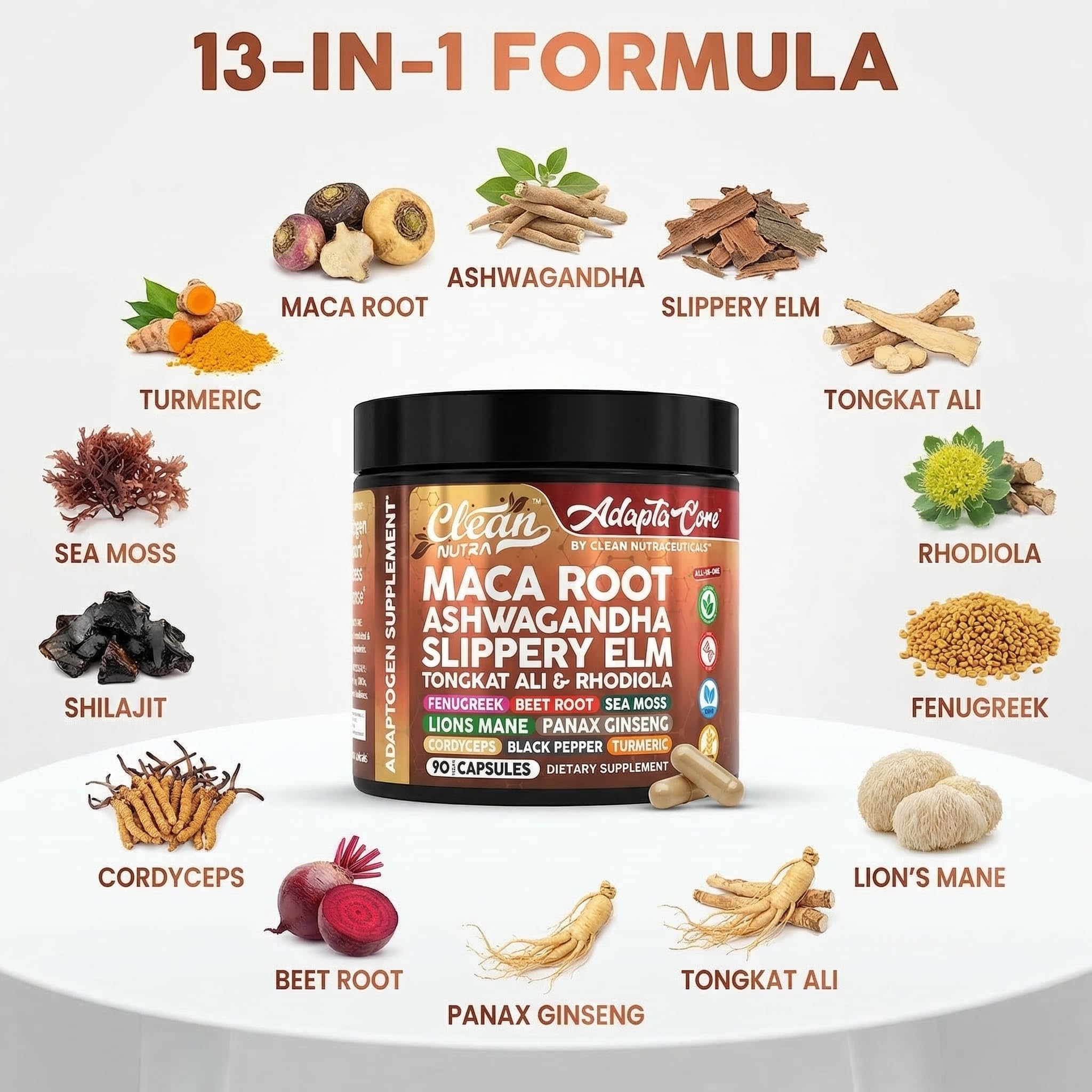 Clean Nutra rhodiola rosea capsules promote resilience and mental clarity