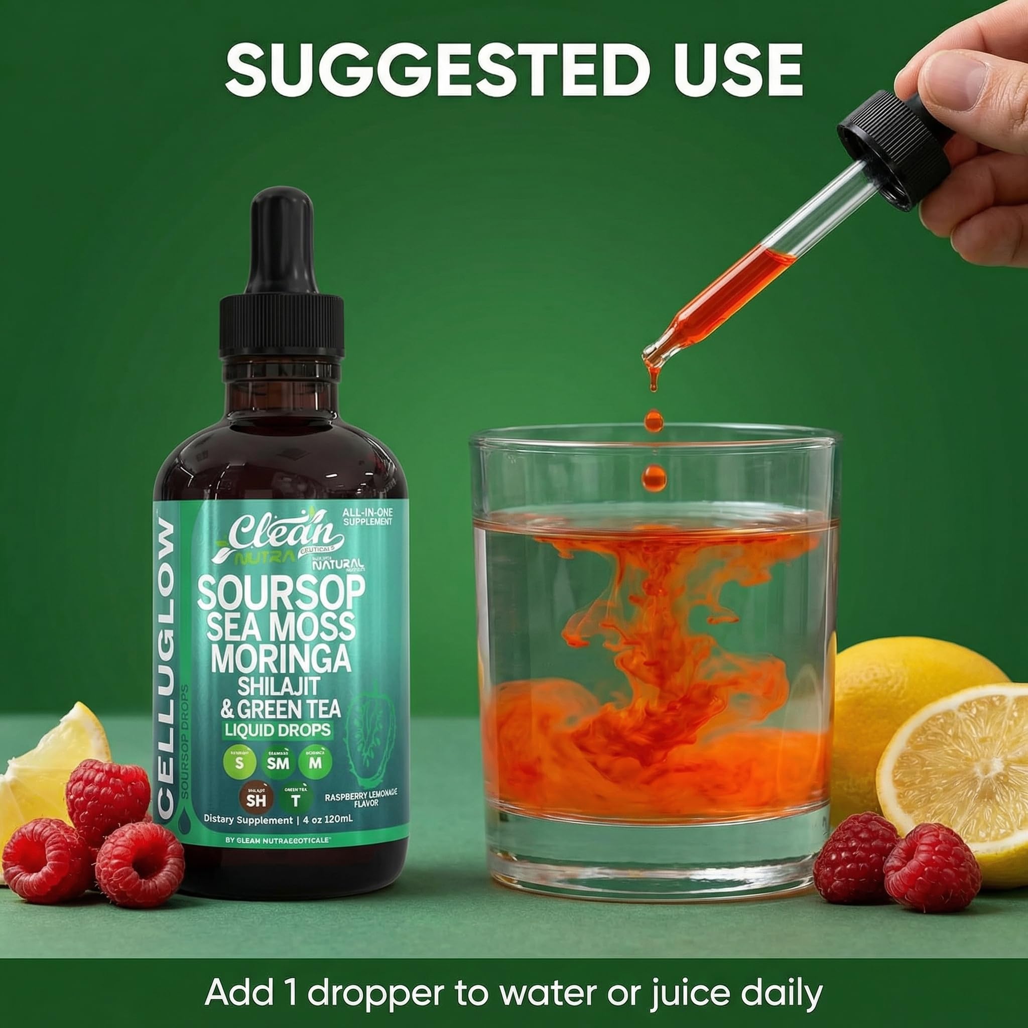 CelluGlow green tea extract micro-shot signals antioxidant support