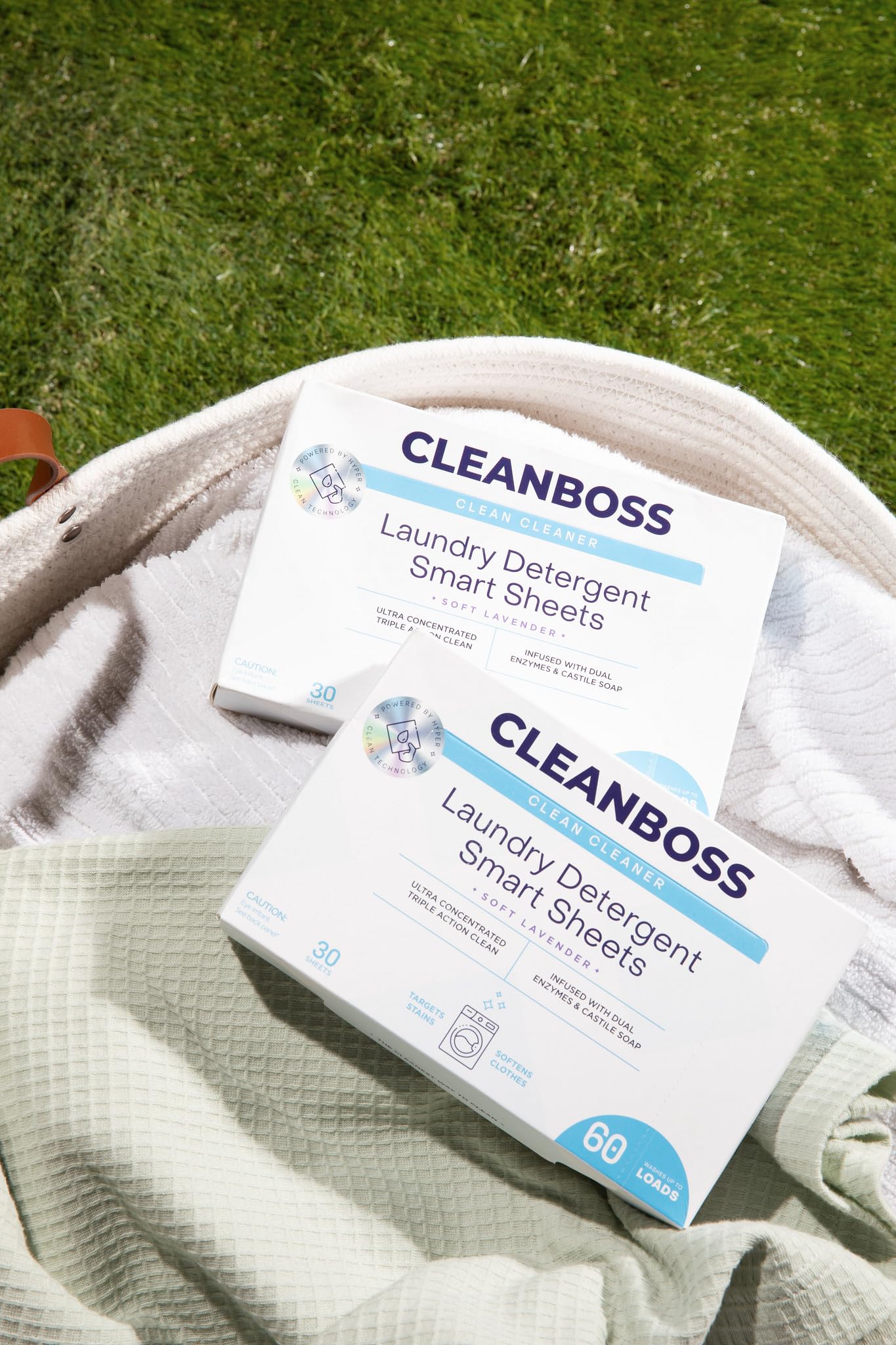 CleanBoss laundry sheets tackle tough stains with enzyme-powered cleaning.